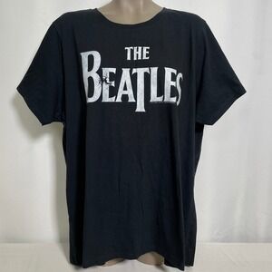 The Beatles Cracked Logo Black T-Shirt Women's 3XL NWT